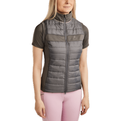 Montar Lila Hybrid Bodywarmer Grey Champagne Crystals SS26