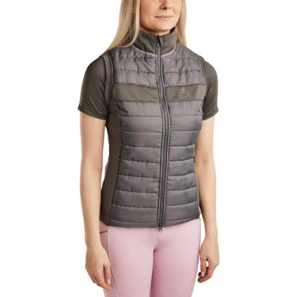 Montar Lila Hybrid Bodywarmer Grey Champagne Crystals SS26