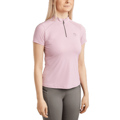 Montar Polo Shirt Pearl Pintuck Candy Pink
