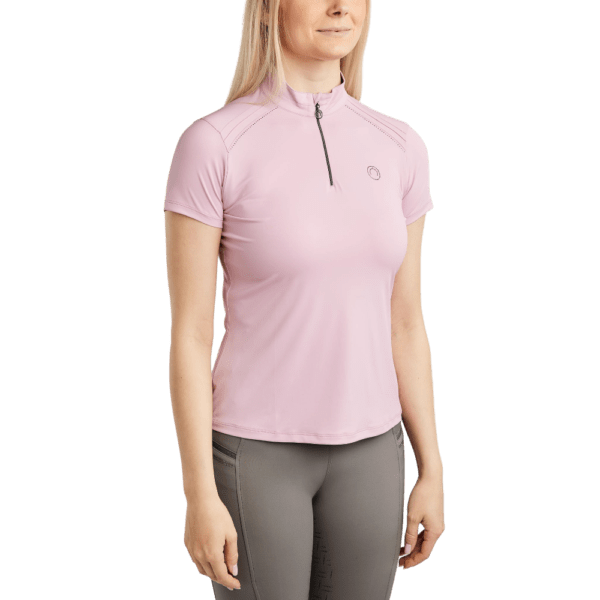 Montar Polo Shirt Pearl Pintuck Candy Pink