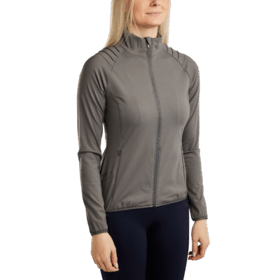 Montar Vest Pearl Pintucks and Gun Metal Crystals Grey