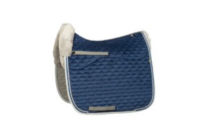 Mattes Bont Dekje Velvet Blauw/Grijs Trim voor