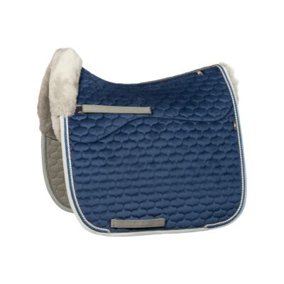 Mattes Bont Dekje Velvet Blauw/Grijs Trim voor