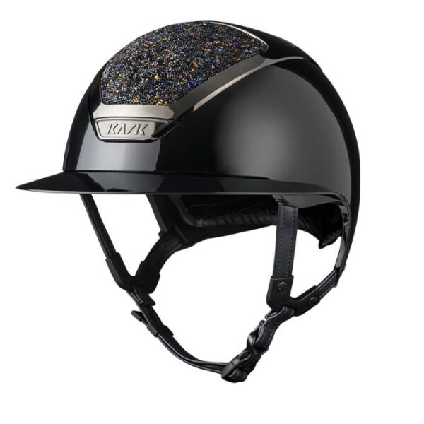 Kask Star Lady Cap Shine Swarovski Midnight Zwart Vulcano