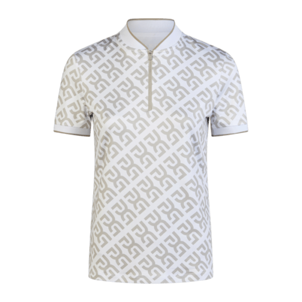 Pikeur ZIP polo shirt beige white 1204 THE CORE