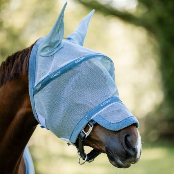 Rambo Horseware Vliegenmasker Plus Heather Blue