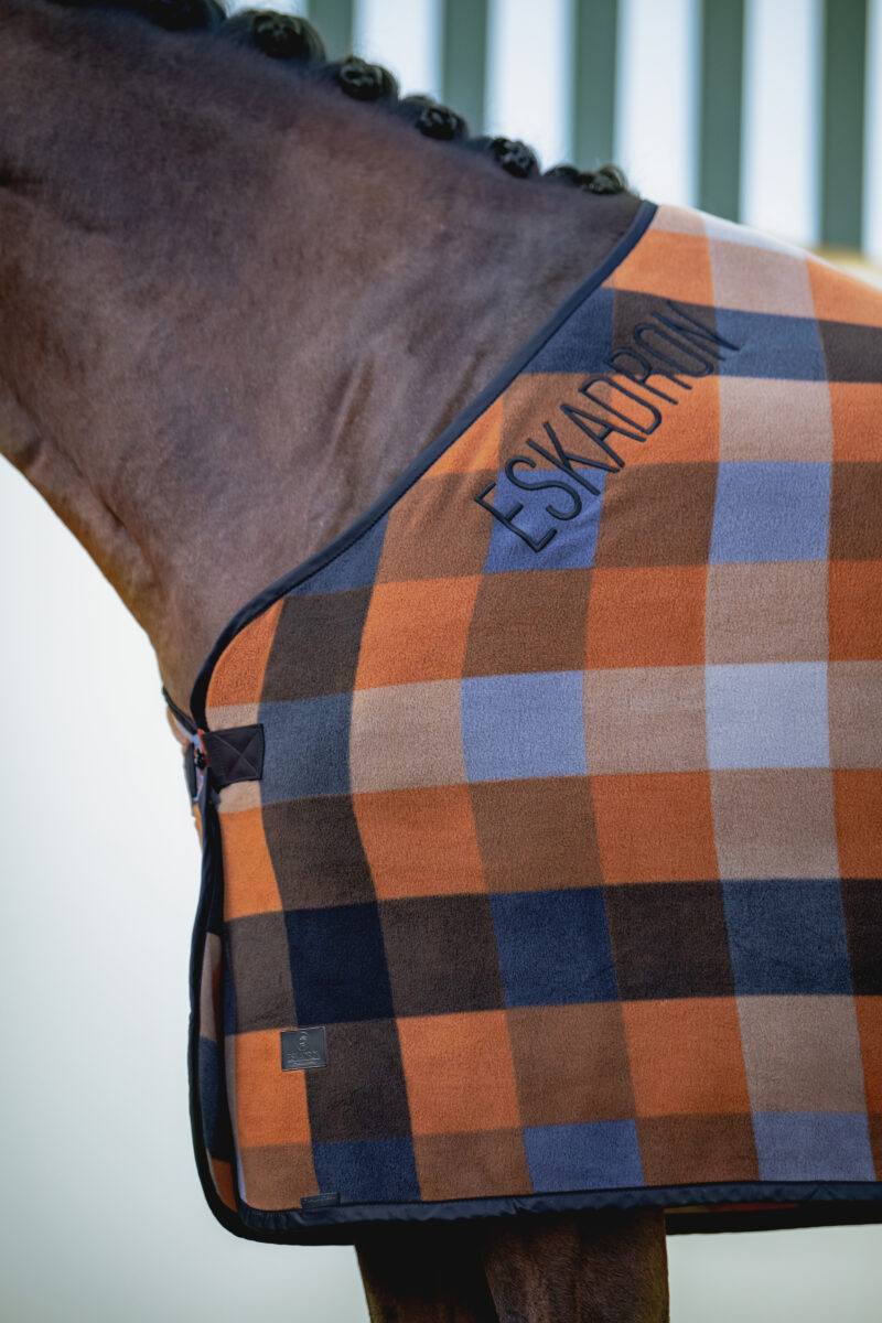 Eskadron Zweetdeken Fleece Check Black-Pale-Amber