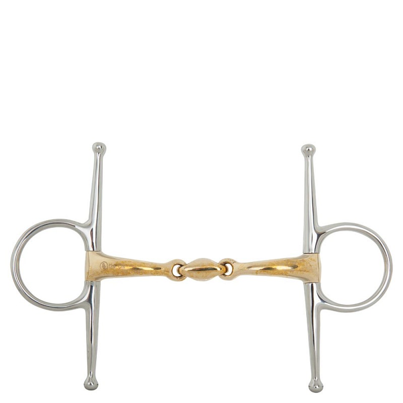 BR dubbel gebroken kneveltrens Soft Contact 14 mm scharen 127 mm