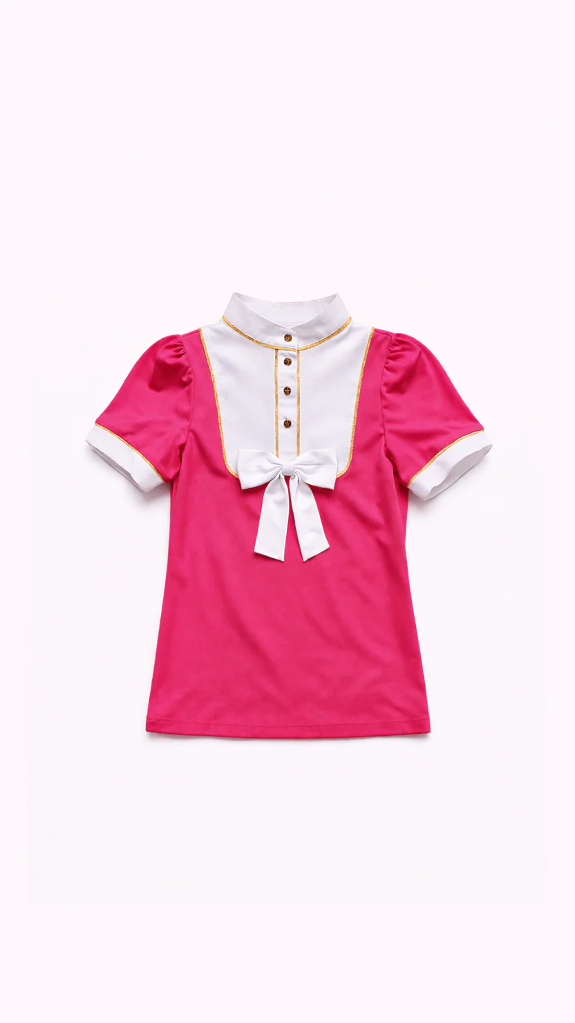 Valentina Equestrian Wedstrijdshirt SS Fuchsia meisjes