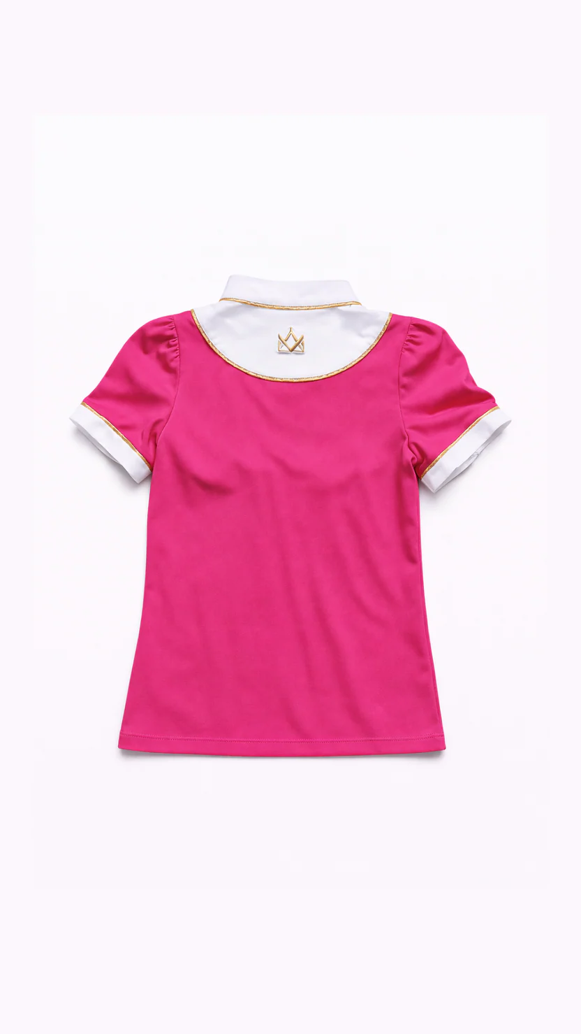 Valentina Equestrian Wedstrijdshirt SS Fuchsia meisjes