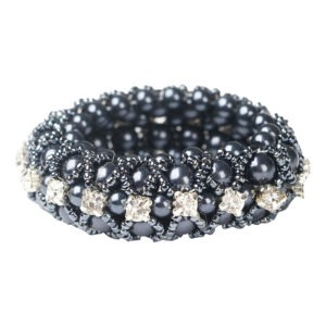 Horka Haarknotband Crystal Pearl Blauw