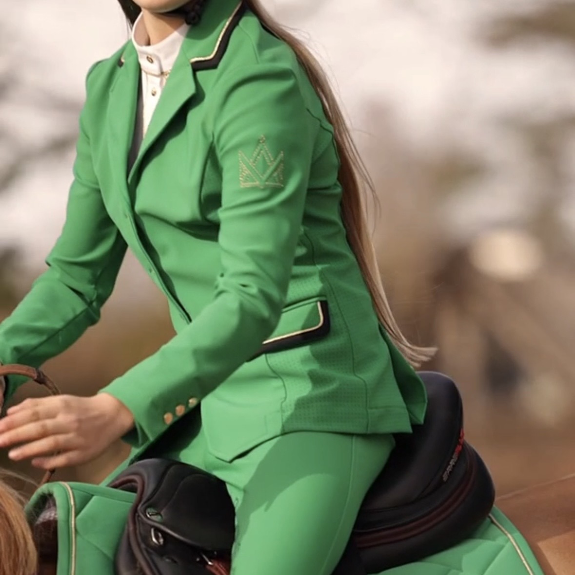 Valentina Equestrian Wedstrijdjasje Groen meisjes