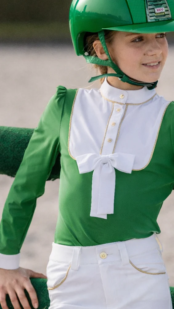 Valentina Equestrian Wedstrijdshirt LS Groen