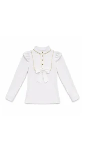 Valentina Equestrian Wedstrijdshirt LS Wit meisjes