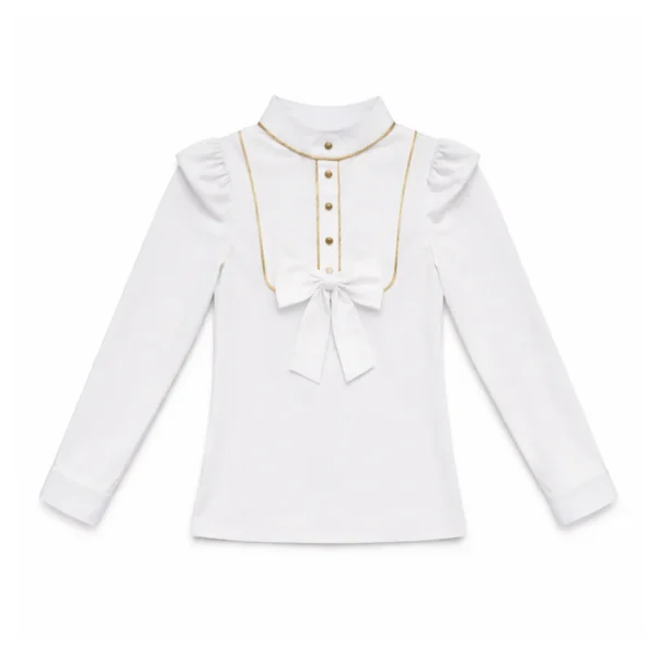 Valentina Equestrian Wedstrijdshirt LS Wit meisjes