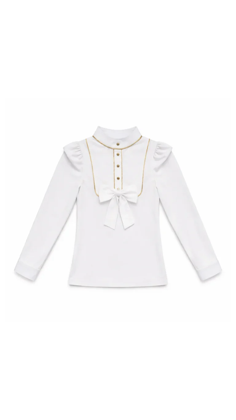 Valentina Equestrian Wedstrijdshirt LS Wit meisjes
