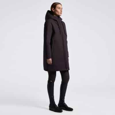 Cavalleria Toscana CT Hooded Down Filled Long Nylon Parka Espresso Dames
