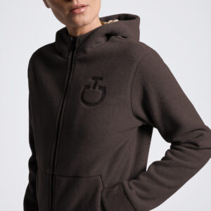 Cavalleria Toscana Fleece Zip Hoodie Espresso Dames