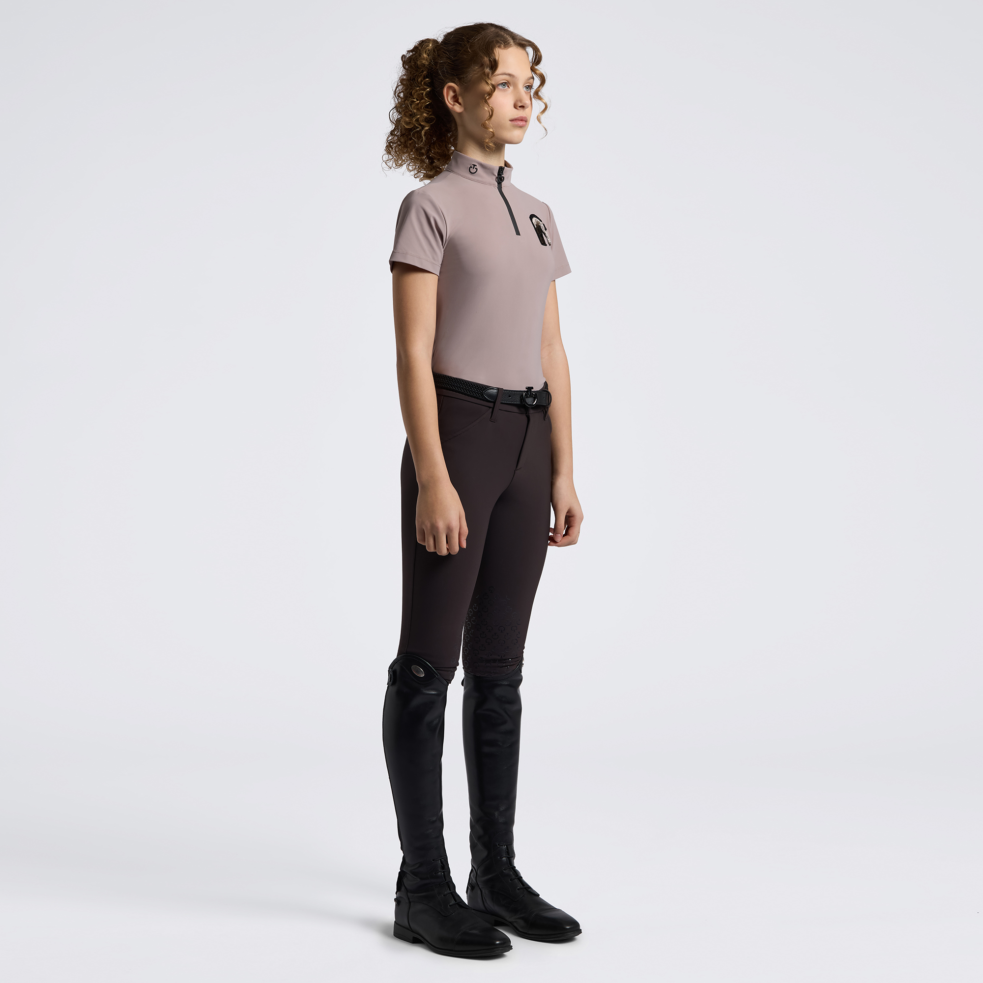 Cavalleria Toscana Wedstrijdshirt Horse Patch SS Meisjes