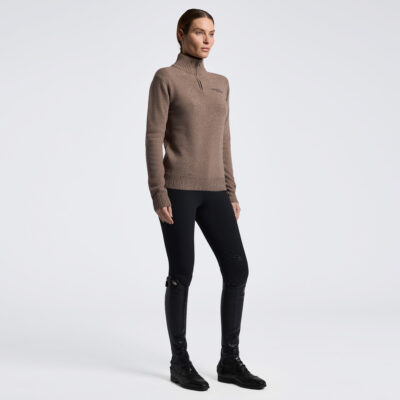 Cavalleria Toscana Pure Wool Half Zip Turtleneck Sweater Dames