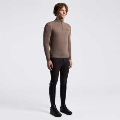 Cavalleria Toscana Pure Wool Half Zip Turtleneck Sweater Heren