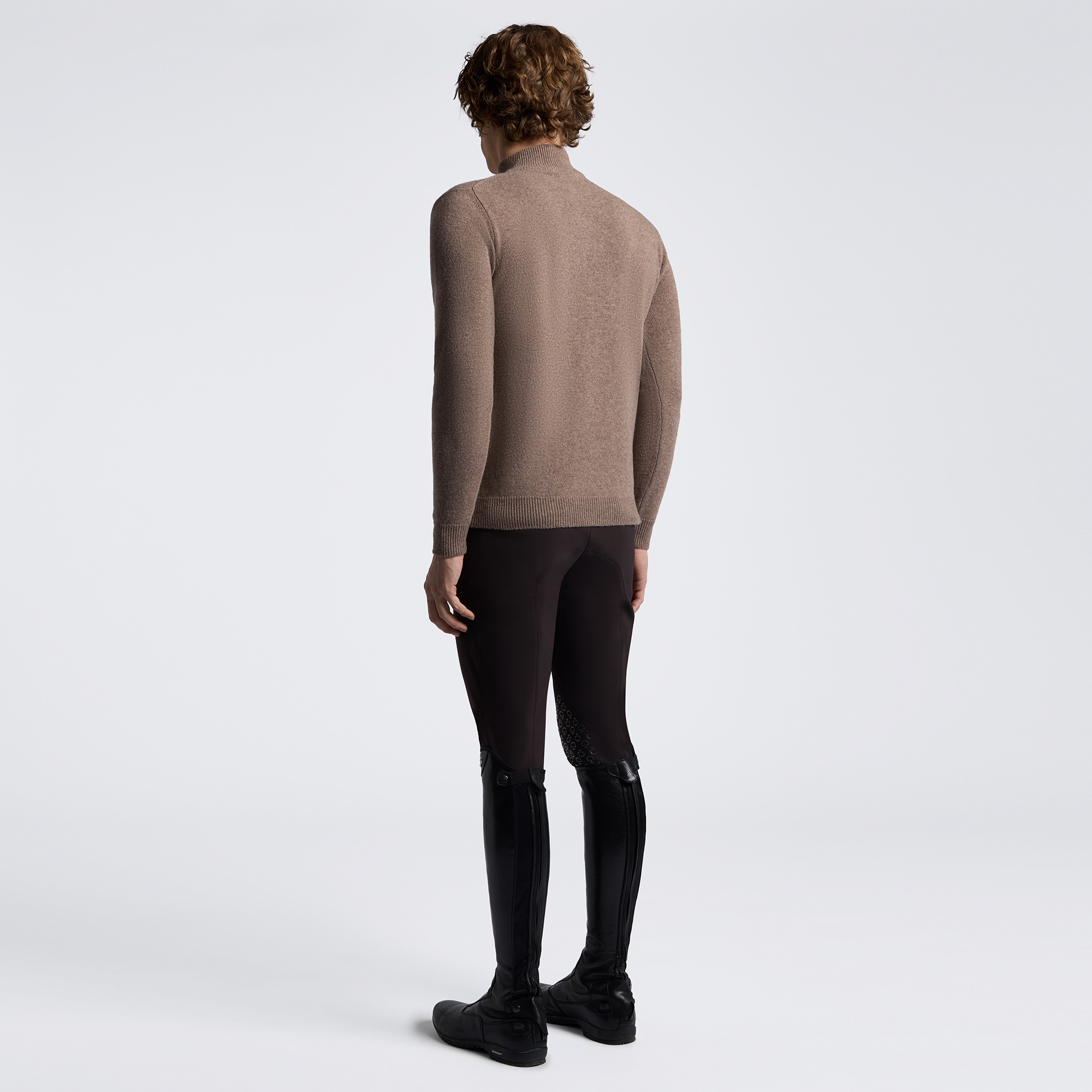 Cavalleria Toscana Pure Wool Half Zip Turtleneck Sweater Heren
