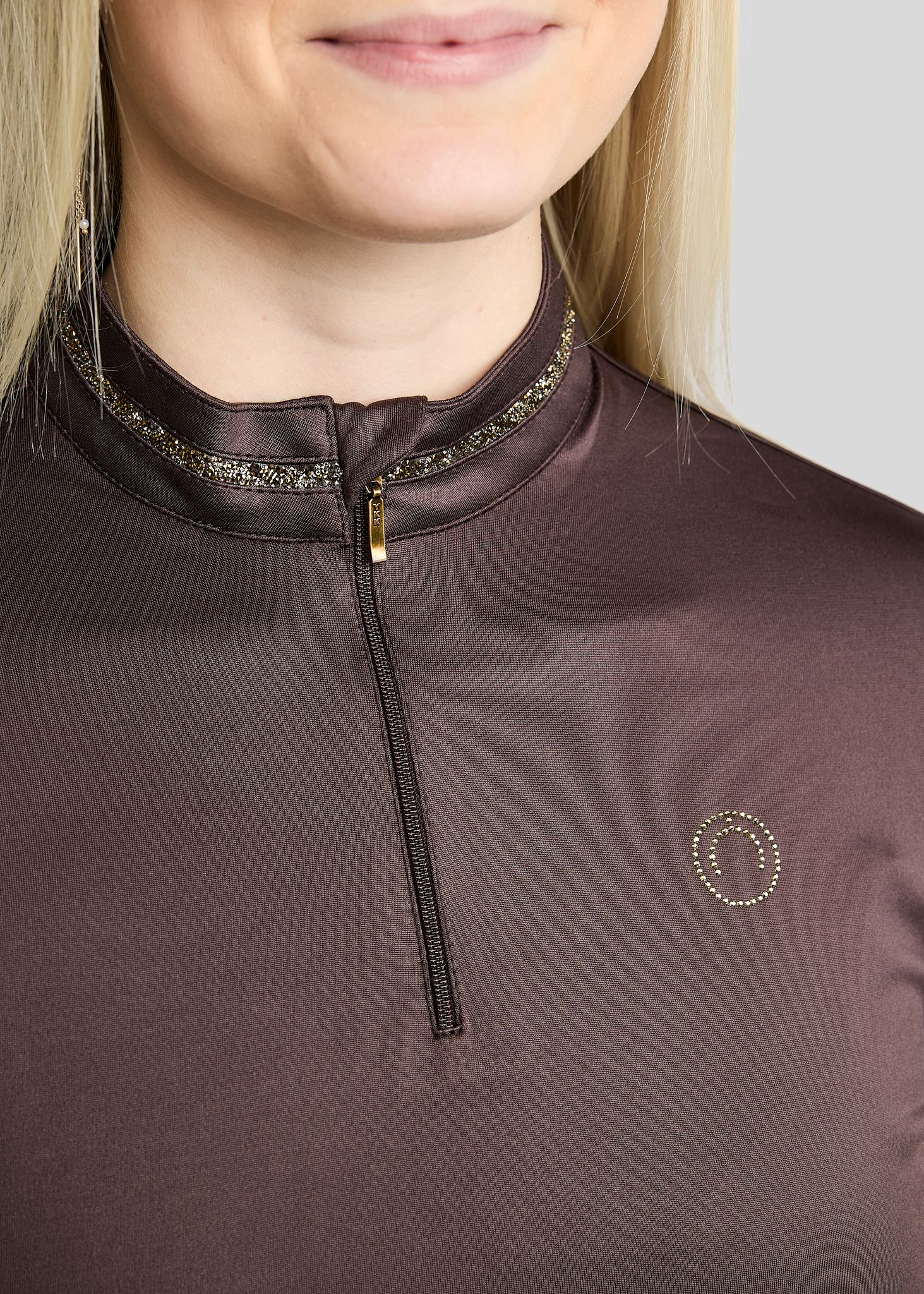 Montar Thermo Trainingsshirt MoVeronica Golden Quartz Crystal Tape and Crystals Dames