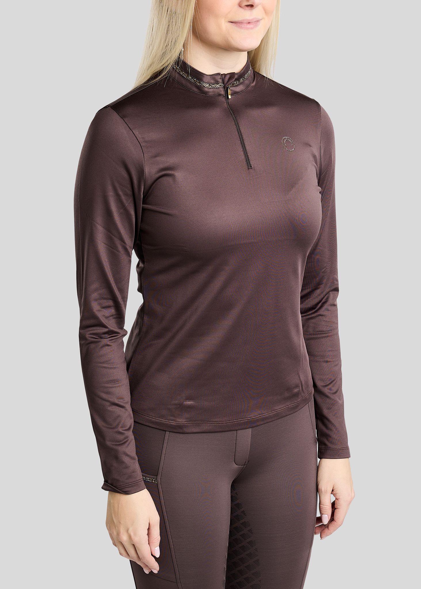 Montar Thermo Trainingsshirt MoVeronica Golden Quartz Crystal Tape and Crystals Dames