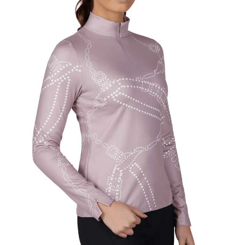 Pikeur Shirt Zip Print 2284 Selection Mauve - Afbeelding 4