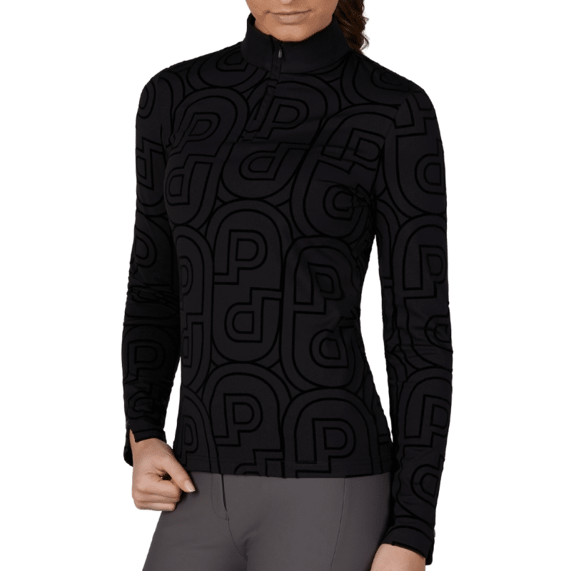 Pikeur Shirt Zip Print 2284 Selection Zwart