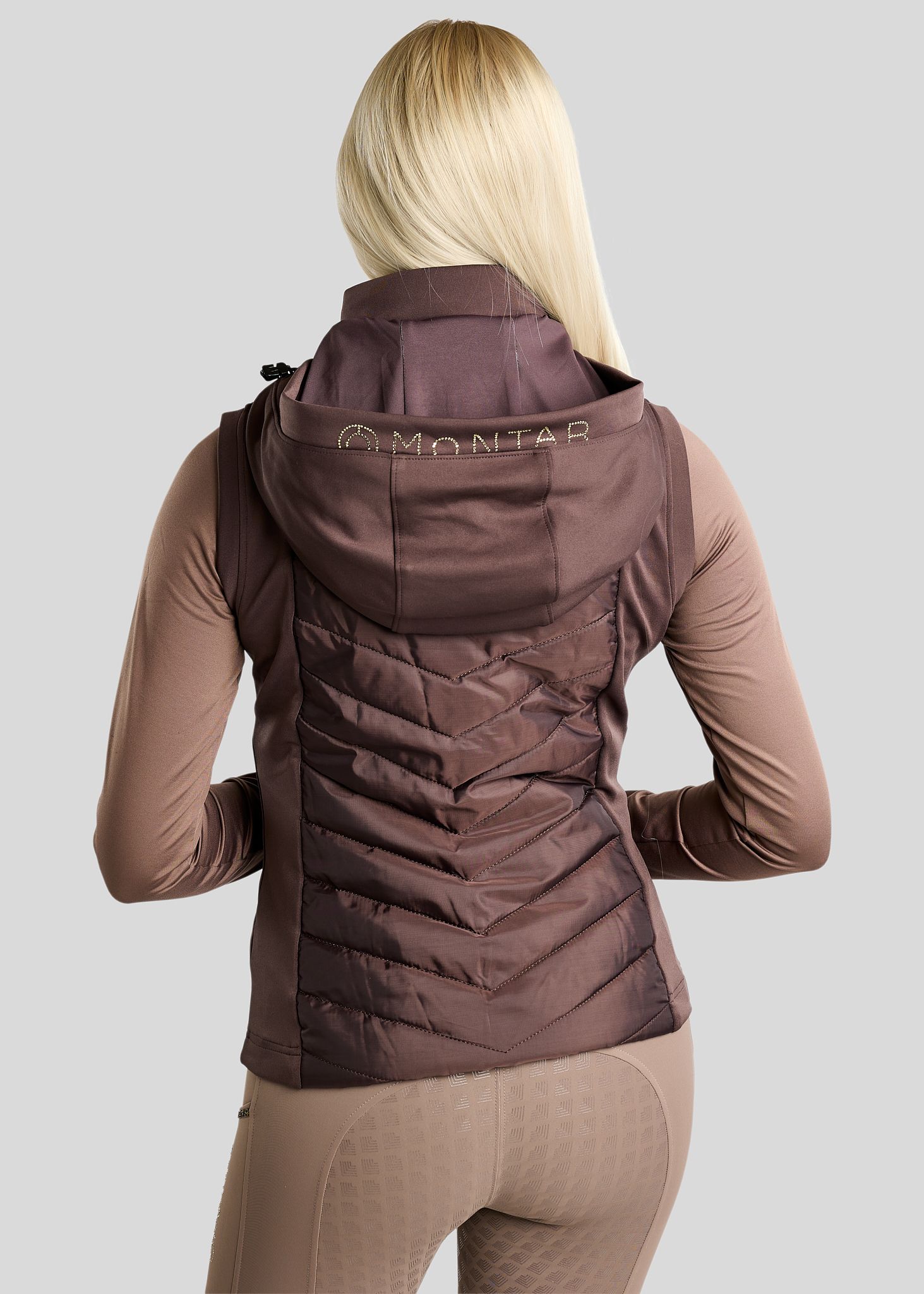 Montar MoEverline Hybrid Bodywarmer Golden Quartz Crystals – Black Peony