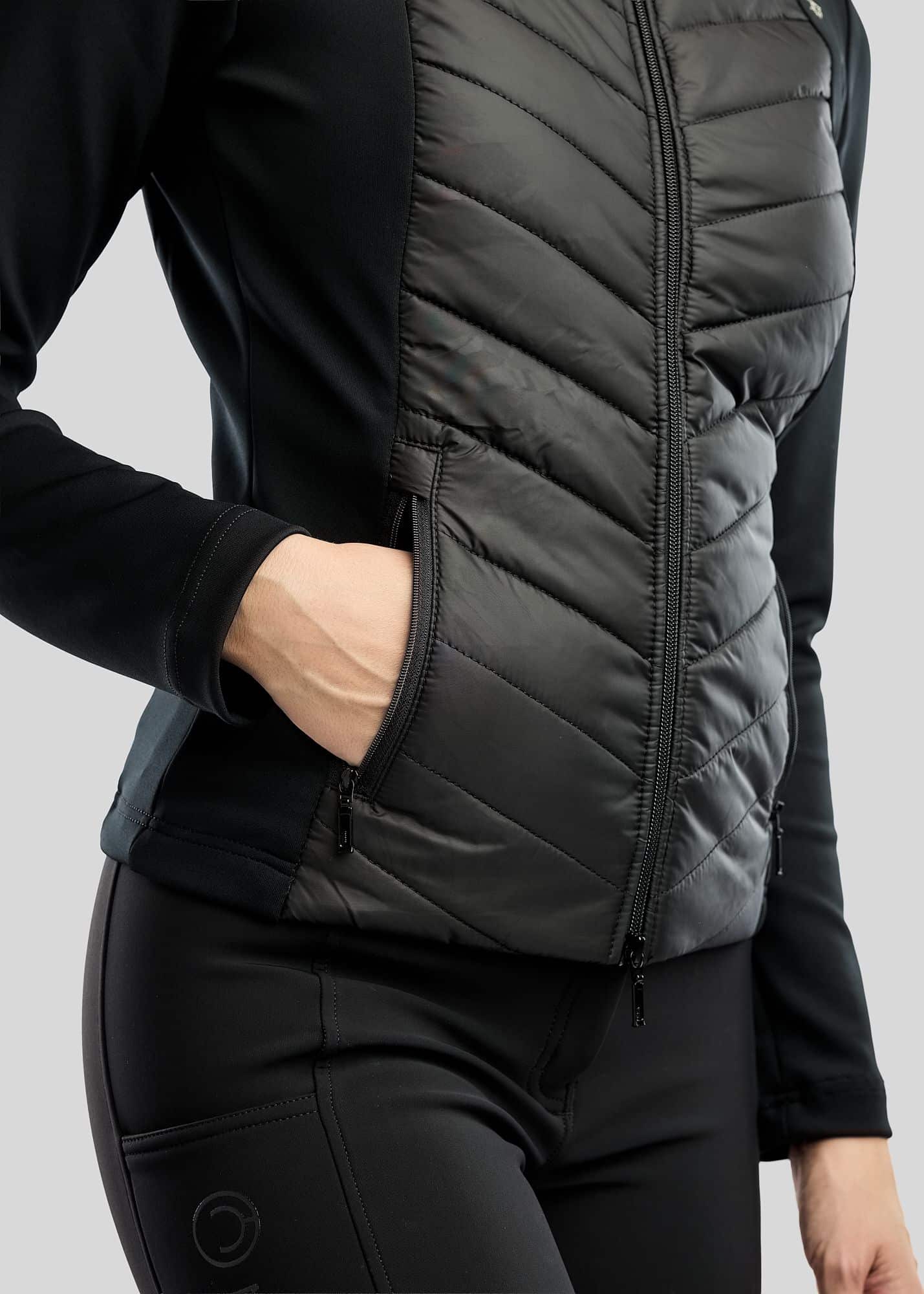 Montar MoEverline Hybrid Jacket w. Detachable Hood and Golden Quartz Crystsals - Black