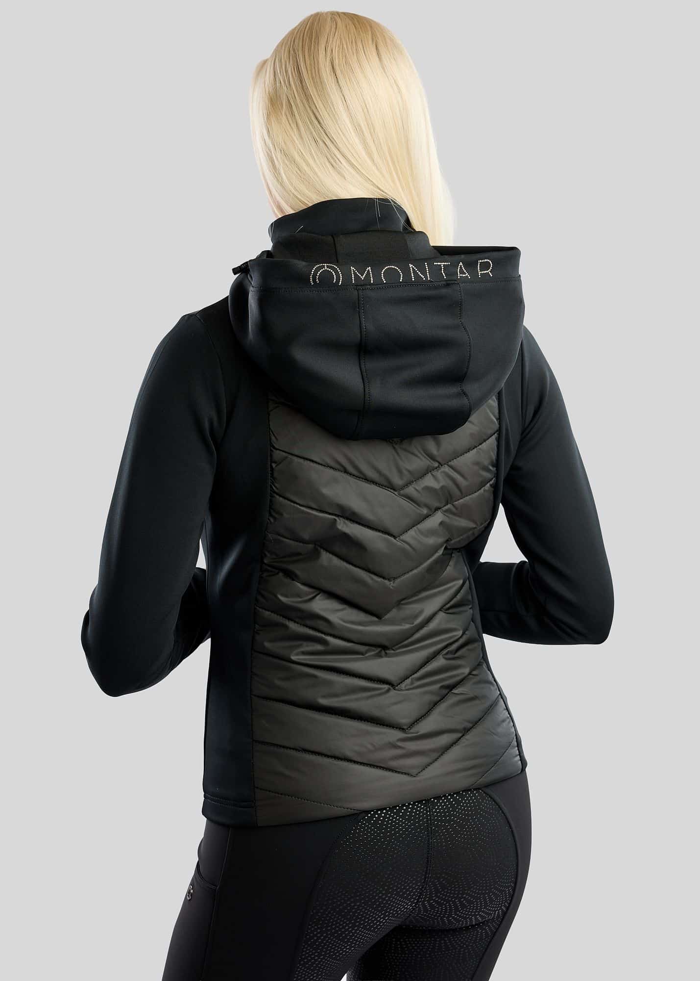 Montar MoEverline Hybrid Jacket w. Detachable Hood and Golden Quartz Crystsals - Black