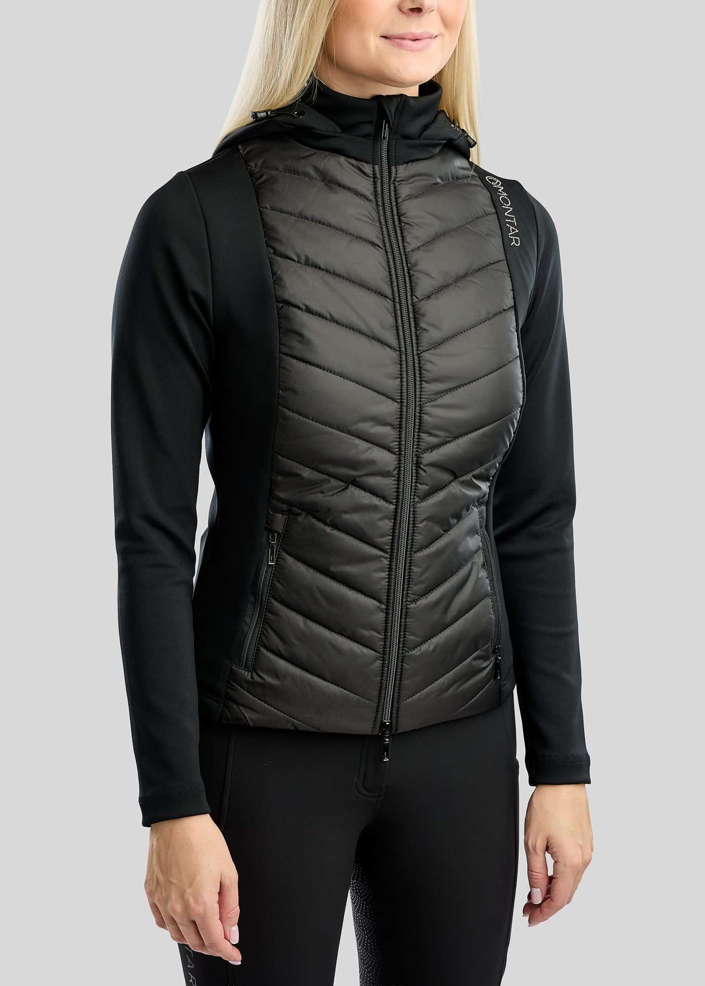 Montar MoEverline Hybrid Jacket w. Detachable Hood and Golden Quartz Crystsals - Black