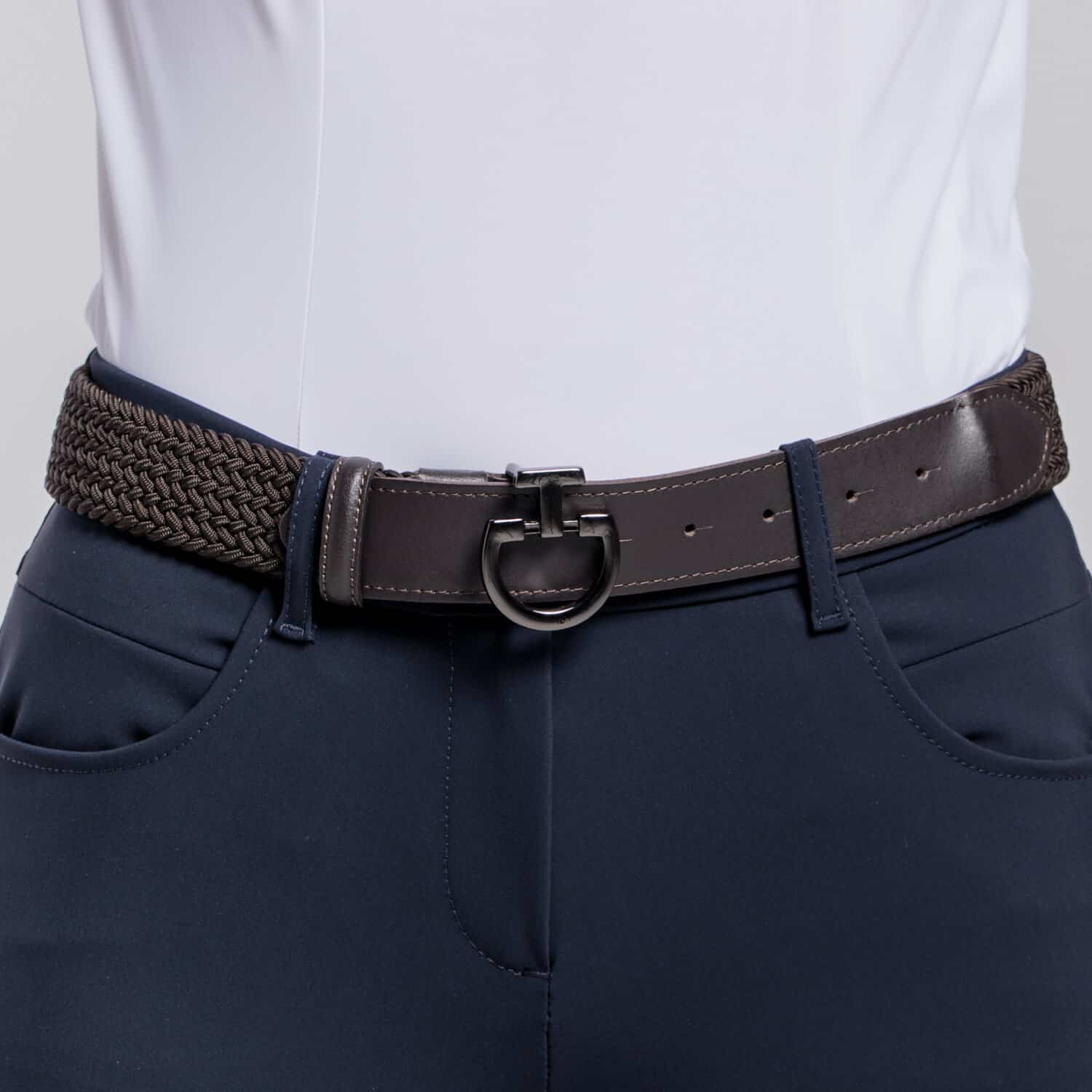 Cavalleria Toscana Elastic Riem CT Clasp Dames Espresso
