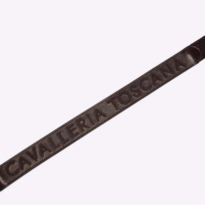 Cavalleria Toscana CT Leather and Wool Elastic Riem Dames Espresso