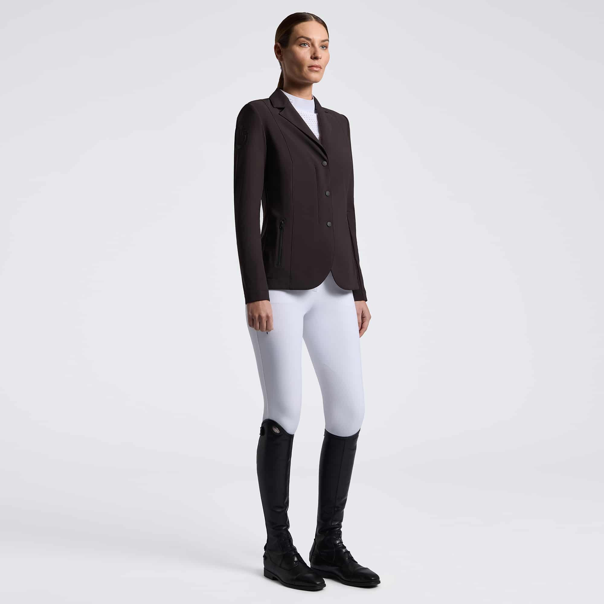 Cavalleria Toscana Wedstrijdjasje R-EVO Tech Knit Zip Espresso