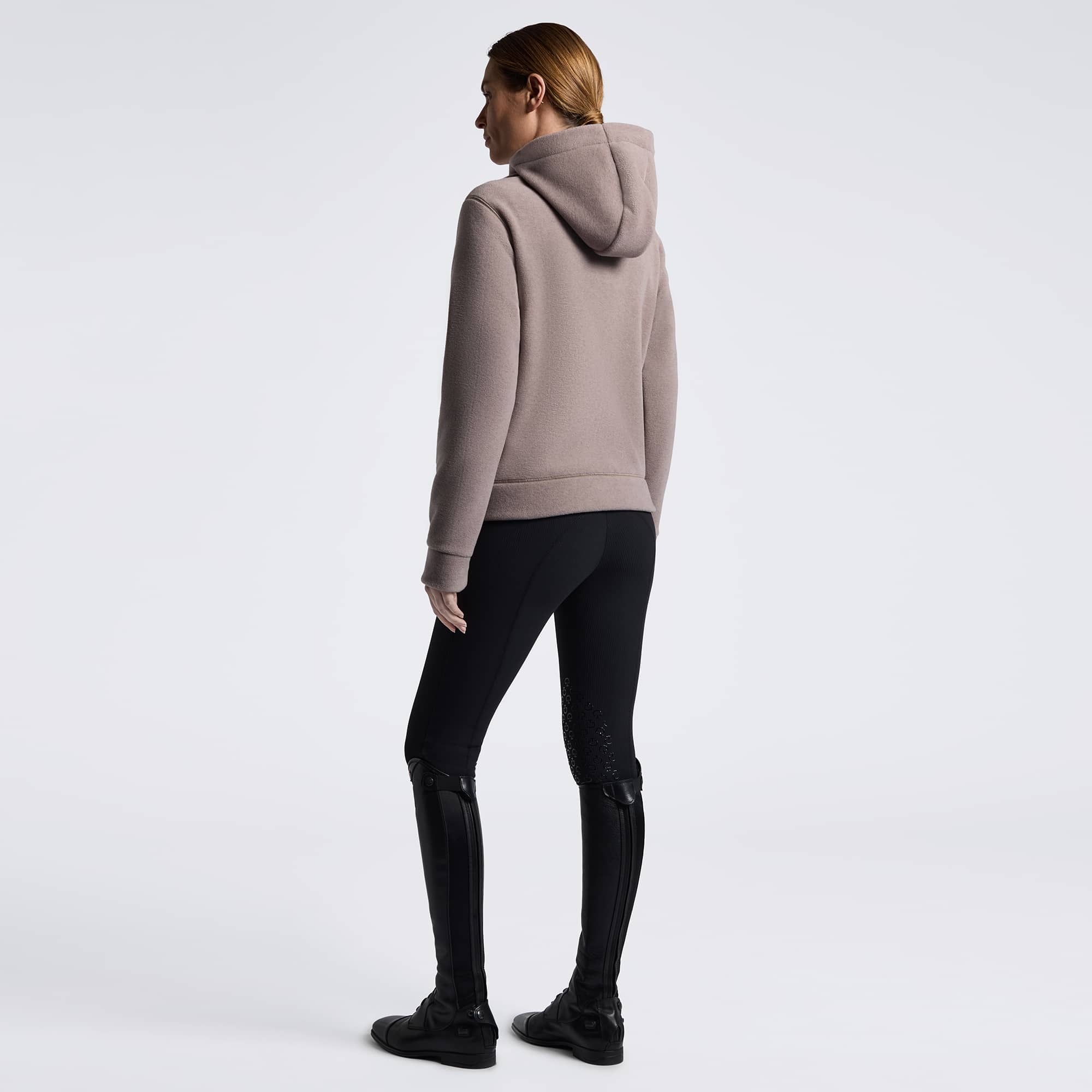 Cavalleria Toscana Fleece Zip Hoodie Cipria Dames