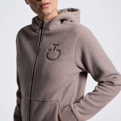 Cavalleria Toscana Fleece Zip Hoodie Cipria Dames